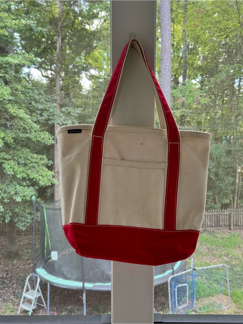 Lands’ End Medium Classic Canvas Tote – Red